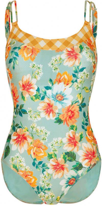 SUNFLAIR Badpak met subtiele wafelstructuur Groen