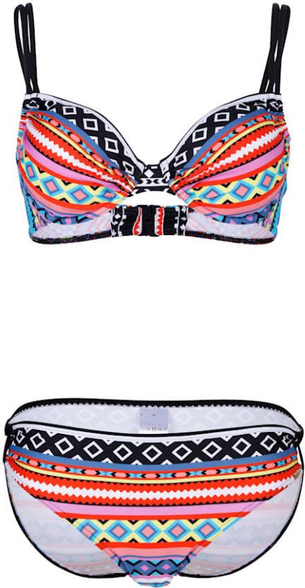 SUNFLAIR Bikini met grafisch dessin rondom Zwart